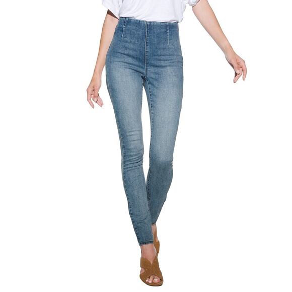 WHBM High-Rise Denim Leggings Size 0 - Picture 1 of 11